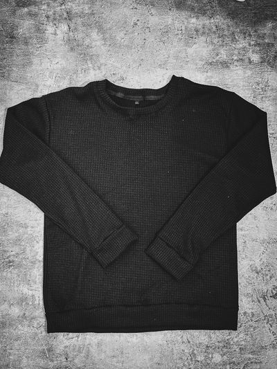 Sweater Waffle Brush Negro