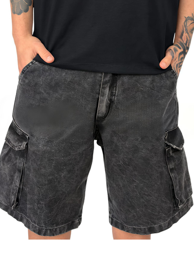 Bermuda Jean Cargo Snow Black