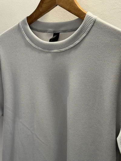 Remera de Waffle Gris Perla