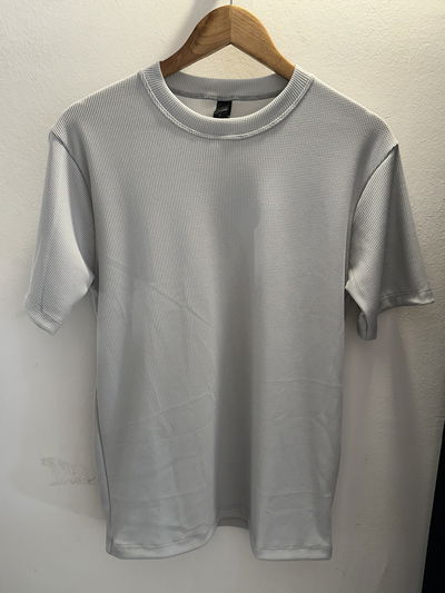 Remera de Waffle Gris Perla