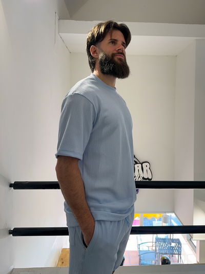 Remera Hawaii Celeste