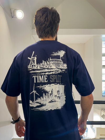 Remera Time Split Azul