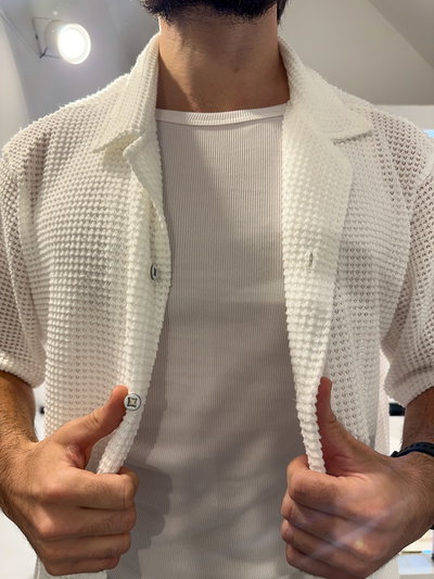 Camisa Tejida Crochet Blanco