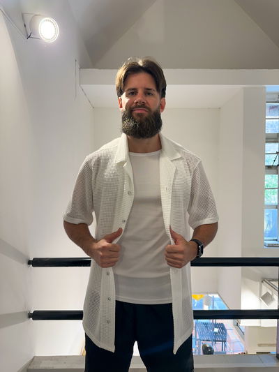 Camisa Tejida Crochet Blanco