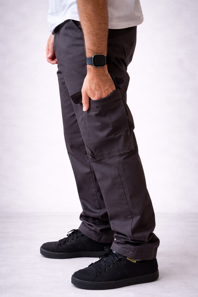 Cargo Gabardina Gris Topo