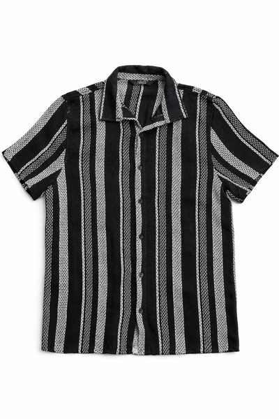 Camisa Tejida Crochet Negro