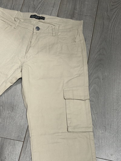 Jean Mom Beige Cargo