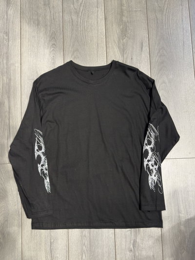 Remera Mangas Largas Tribal Negro