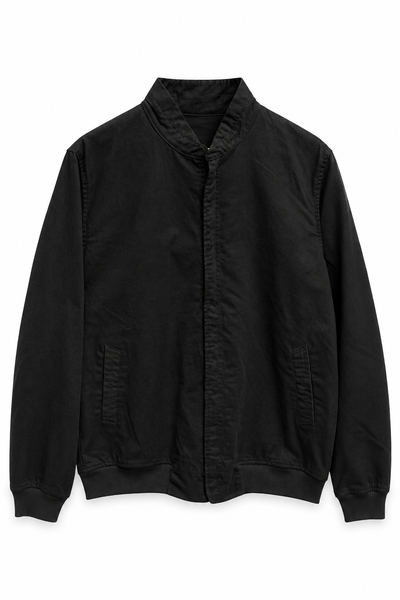Campera Bomber Gabardina Negro