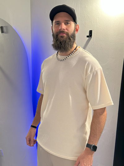 Remera de Waffle Crudo/Caramelo🧇​