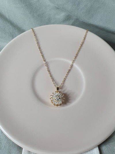 Collar con Flor Giratoria GOLD