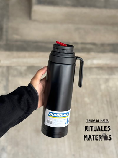 Termo Media Manija 1 Litro TOTAL BLACK
