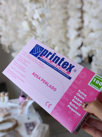 Guantes rosa PRINTEX caja