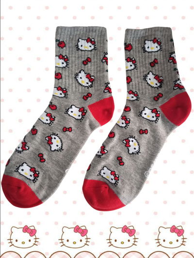 HELLO KITTY GRIS Y ROJO