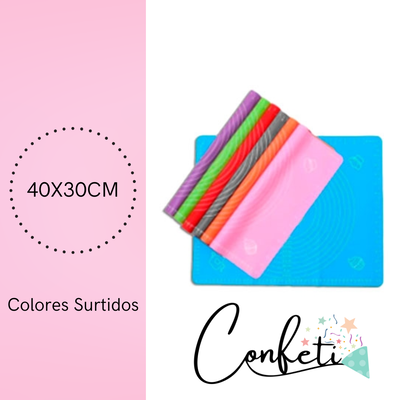 PLANCHA DE SILICONA 40X30CM COLORES SURTIDOS - YW20-041