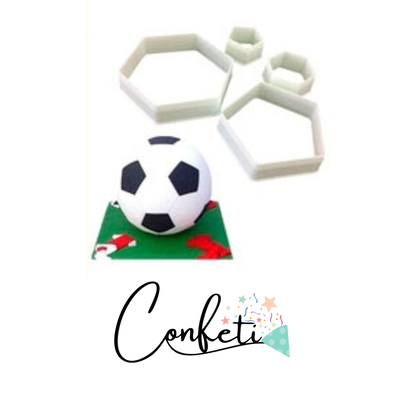 CORTANTE PELOTA DE FUTBOL 4 PIEZAS EN BOLSA 