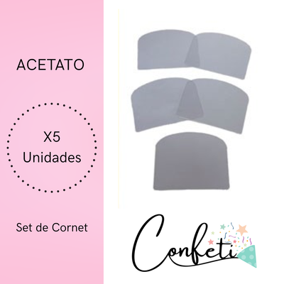 SET DE CORNET ACETATO X 5