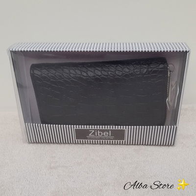 Billetera negra en caja