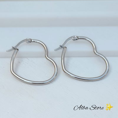 Aros de acero quirúrgico forma corazón