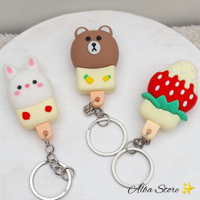 Llavero paleta de helado animado