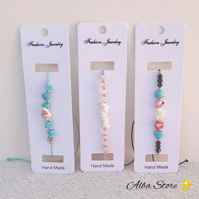 Pulseras con piedras fantasia