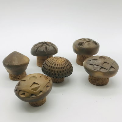 Tapones de cerámica con corcho