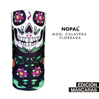 CUELLO MULTIUSO NOPAL - CALAVERA FLOREADA