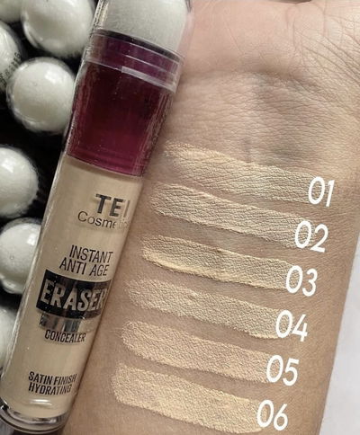 Corrector de ojeras con esponjita para aplicar Tei
