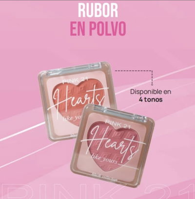Rubor en polvo corazón 