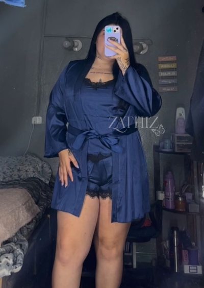 PIJAMA DE SATEN 3 PZ