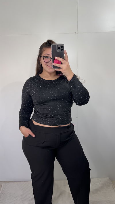 Camiseta strass