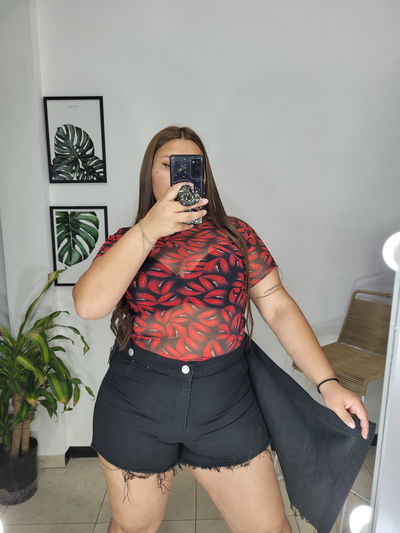 Short pollera jean