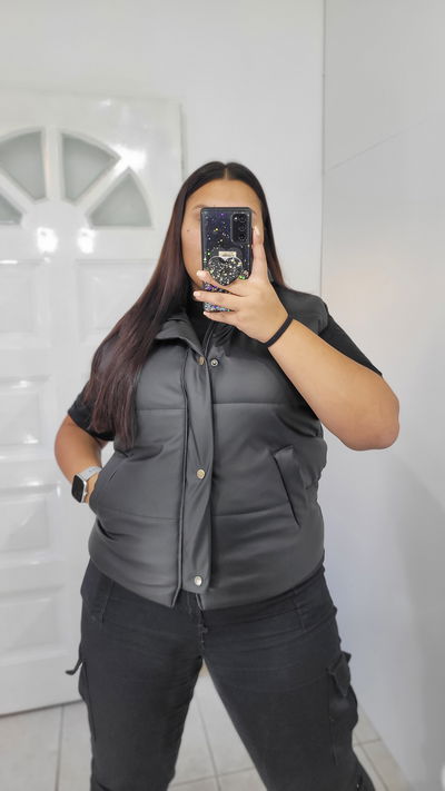 Chaleco engomado puffer