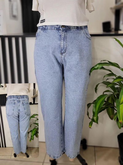 Jean Mom Ozono liso 