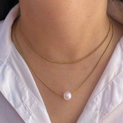 Collar doble Perla AD