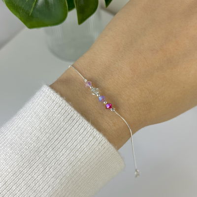 Pulsera Cristal multicolor Plata 925