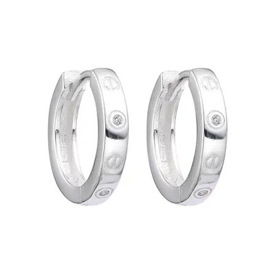 Argollas Cari 12mm Plata 925