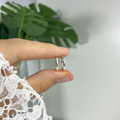 Argollas Clásicas 14mm Plata 925