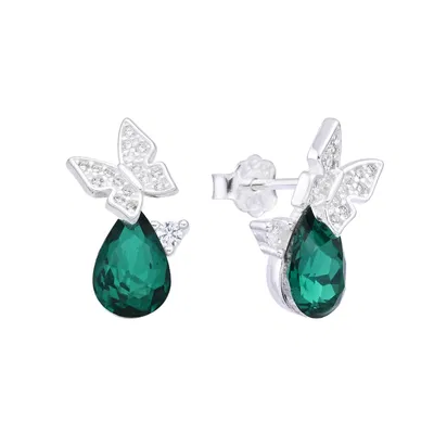 Aros Nabi Verde Plata 925