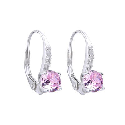 Aros Aida Rosa Plata 925