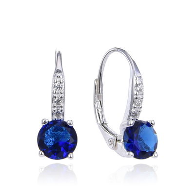 Aros Aida Azul Plata 925