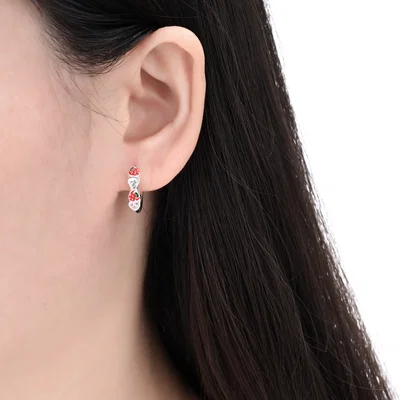 Argollas Fresas 16mm Plata 925