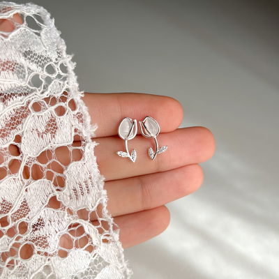 Aros Tulip Plata 925