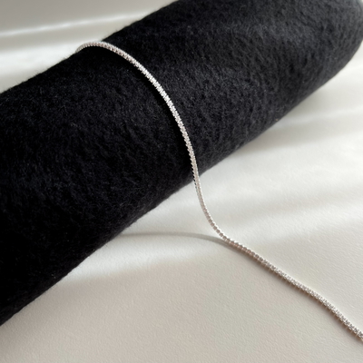 Pulsera Tennis 1.8mm Blanco Plata 925