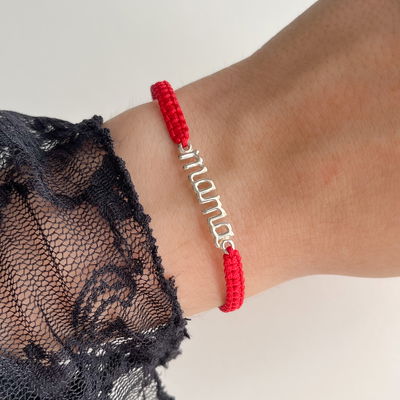 Pulsera Hilo Mamá Plata 925