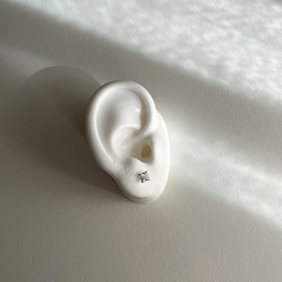 Aros Cubic Cuadrado 4mm Plata 925