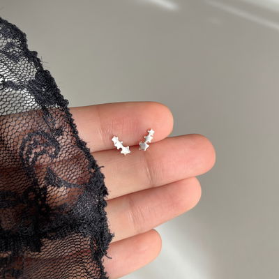 Aros Estrellas 6mm Plata 925