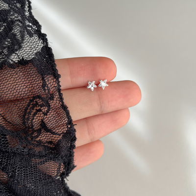 Aros Estrella 5mm Plata 925