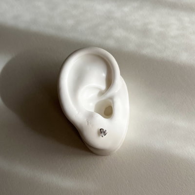 Aros Corazón 4mm Plata 925