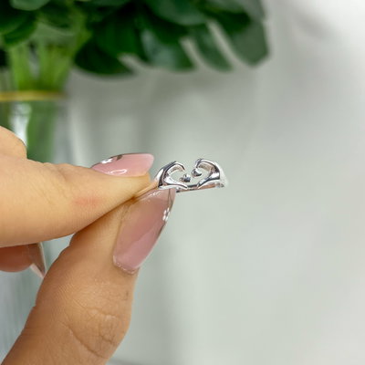 Anillo Love Sign Regulable Plata 925
